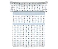 juego sabanas microfibra verano gomil azul cama 135cm donegal collections