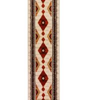 azteka - alfombra de lana de estilo etnico - rollo pasillero 70 y 90 cm de ancho