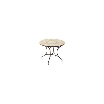 Conjunto Mesa Y 4 Sillones Para Terraza Y Jardín Mosaico