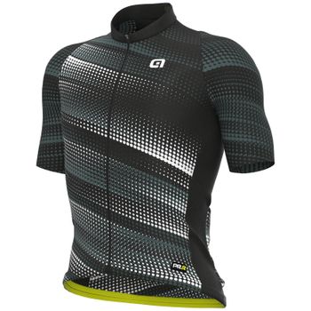 Ale PR-R Green Speed Short Sleeve Jersey - L - Black