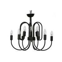 lampara techo metal 54x54x46 12 brazos negro
