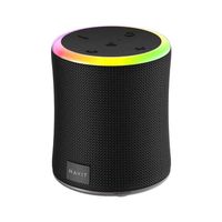 havit sk832bt altavoz bluetooth - luces rgb potente sonido estereo impermeable bateria 1800mah microfono incorporado tws usb aux microsd - negro
