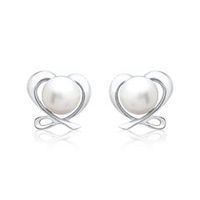 pendientes de perlas blancas plata 925