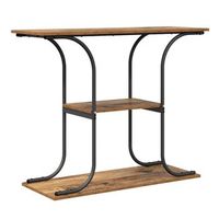mesa consola con estante madera vieja 101 x 35 x 805 cm