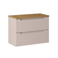 mueble bajo lavabo 80cm 2 cajones paneles de melamina y mdf cachemira