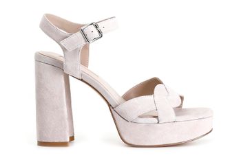 sandalias con plataforma de ante powder