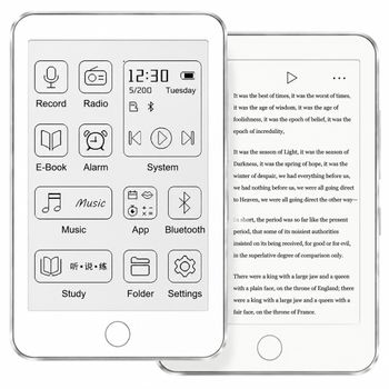 Famue No Game Reproductor de MP3 y E-book Anti-Adicción, Pantalla de Tinta Electrónica de 3.5