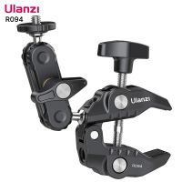 ulanzi r094 super clamp con rosca extendida de 14 y 38 para brazo magico luz led de relleno microfono abrazadera de cabezal esferico universal carga maxima 15kg