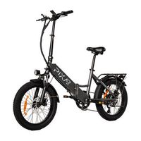 bicicleta electrica plegable pixar wind1 bateria de 48 v y 104 ah color gris