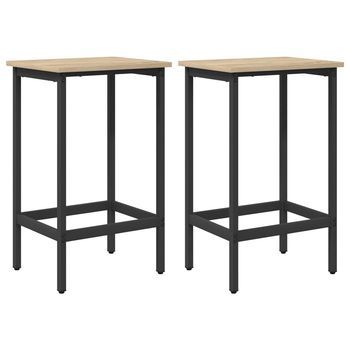 Taburete De Bar 2 Uds. Roble Sonoma 40 X 32 X 74 Cm Vidaxl