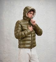 blauer para hombre 26wbluc02054 chaqueta acolchada eco adams verde oliva m casual poliamida