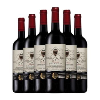 Vignobles Saujon Vino Tinto Château D'orval Bordeaux Crianza 75 Cl 13.5% Vol. (pack De 6 Unidades)