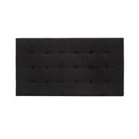 cabecero poliester pliegues negro 200x80cm - cama 180190