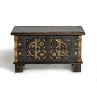 baul madera de mango marron oscuro