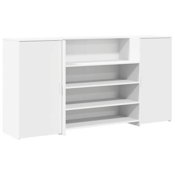 Mostrador De Recepción Blanco 200x50x103,5 Cm Madera De Ingeniería Vidaxl