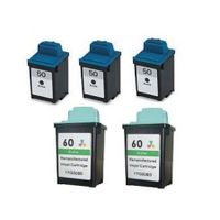 compatible multipack lexmark z12 printer ink cartridges 5 pack -17g0050e