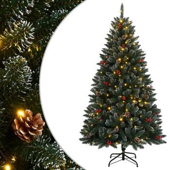 Árbol De Navidad Artificial Con Bisagras 300 Leds 180 Cm Vidaxl
