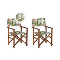 conjunto de 2 sillas de jardin de madera de acacia marron oscuro verde claro blanco rosa flamenco plegable cine