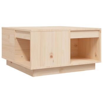 Mesa De Centro，mesa Auxiliar，mesa De Café Madera Maciza De Pino 60x61x32,5 Cm