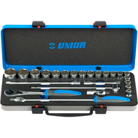 juego de vasos unior 12 en caja metalica 24 piezas 10-32 mm