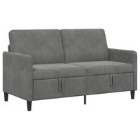 sofa con almacenamiento gris oscuro 152 x 78 x 87 cm poliester vidaxl