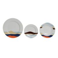 vajilla set 18 porcelana 27x27x2 teide azul