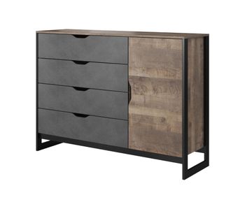 Cómoda efecto madera Crema y Gris