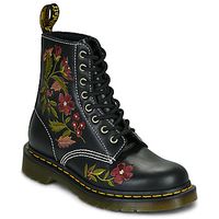 dr martens botines 1460 pascal floral black wanama para mujer