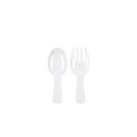 cubiertos para ensalada blancos en melamina 27x95x1cm