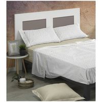 juego de sabanas algodon combinado   disk piedra cama 200cm  2 almohadas donegal collections