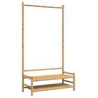 perchero con estantes bambu 103x40x183 cm vidaxl