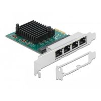 tarjeta de red delock 89025 pci express 4 x gigabit ethernet low profile full duplex