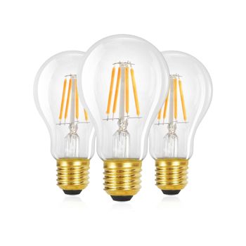 Rega - bombilla led de vidrio, transparente, 6 cm, e27, máx. 4 w
