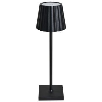 Lámpara De Mesa Moderna Aluminio Hierro Interior Y Exterior Jardín Negro Pombeiro
