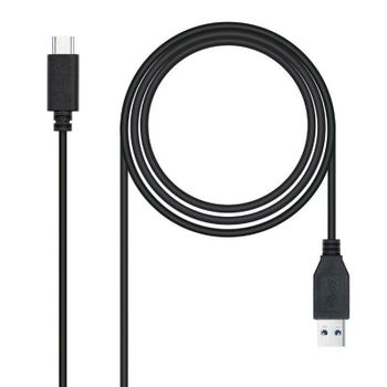 Cable Nanocable USB 3.1 Gen2 USB-C a USB-A 10Gbps 3A 2m Negro