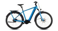 bicicleta electrica de trekking cube kathmandu hybrid comfort pro 800 con correa de trekking enviolo  800 wh  700 mm  azul celeste 2026