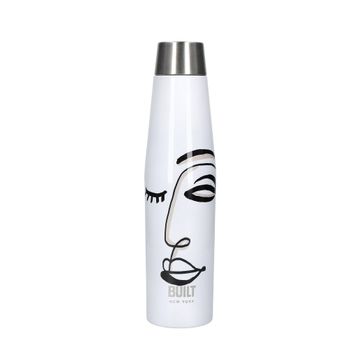 Botella termo 540ml acero inoxidable blanco y negro