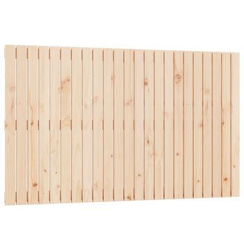 Cabecero Cama Mueble De Dormitorio De Cama De Pared Madera Maciza De Pino 147 X 3 X 90 Cm Marrón M02_0004725
