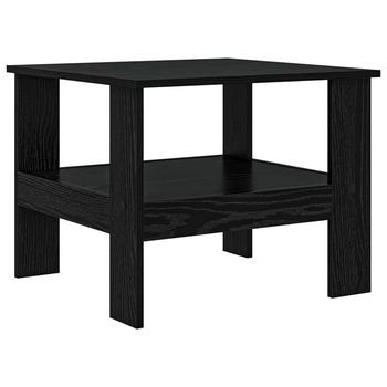 Mesa De Café - Mesa De Centro - Mesa Baja Roble Negro 57 X 55 X 45 Cm Madera De Ingeniería