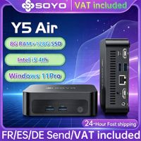 soyo mini pc y5 air intel core i5 4 generacion 8 gb de ram 128 gb ssd windows 11 pro mini computadora de escritorio wifi bt42 pantalla hdmi dual puerto usb-c computadora pequena para el