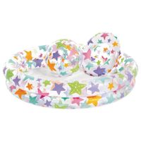 intex set 3 en 1 piscina hinchable 122 x 25cm flotador y pelota intex 27x35x4 cms