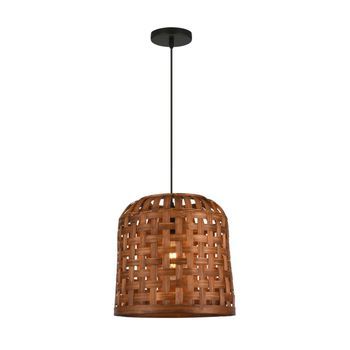 Colgante De Madera Theodor Iluminación Cálida Y Natural