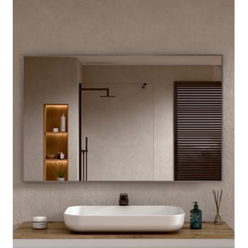 Espejo De Baño Rectangular Marco Gunmetal 70×120 Cm (al×an) Bellobath