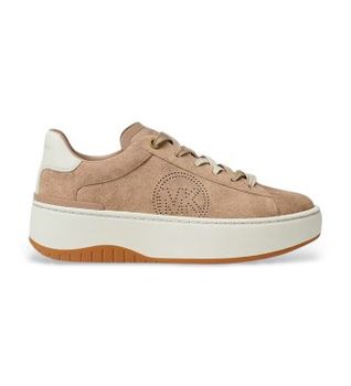 Michael Kors para mujer. 43T6DTFS1S Zapatilla Dottie de ante con plataforma beige (40), Piel, 3 a 5cm, Cordones, Casual