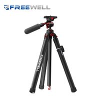 freewell tripode de viaje portatil de 15 m bola de 360  soporte de fibra de carbono multifuncion carga maxima de 5kg para camara dslr y telefono inteligente