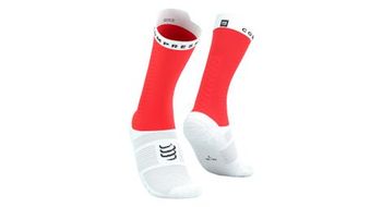 Calcetines de ciclismo compressport pro racing v4 0 rojo blanco