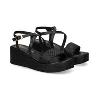unisa sandalias con plataforma mujer - negro talla 40
