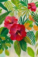 cuadro de hibisco tropical impresion sobre lienzo 30x45cm