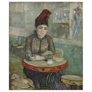 Legendarte - Cuadro Lienzo, Impresión Digital - Agostina Segatori Sentada En El Café Du Tambourin - Vincent Van Gogh - Decoración Pared Cm. 80x100