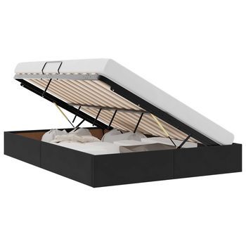 Cama Con Almacenamiento Negro 135 X 190 Cm Terciopelo Vidaxl